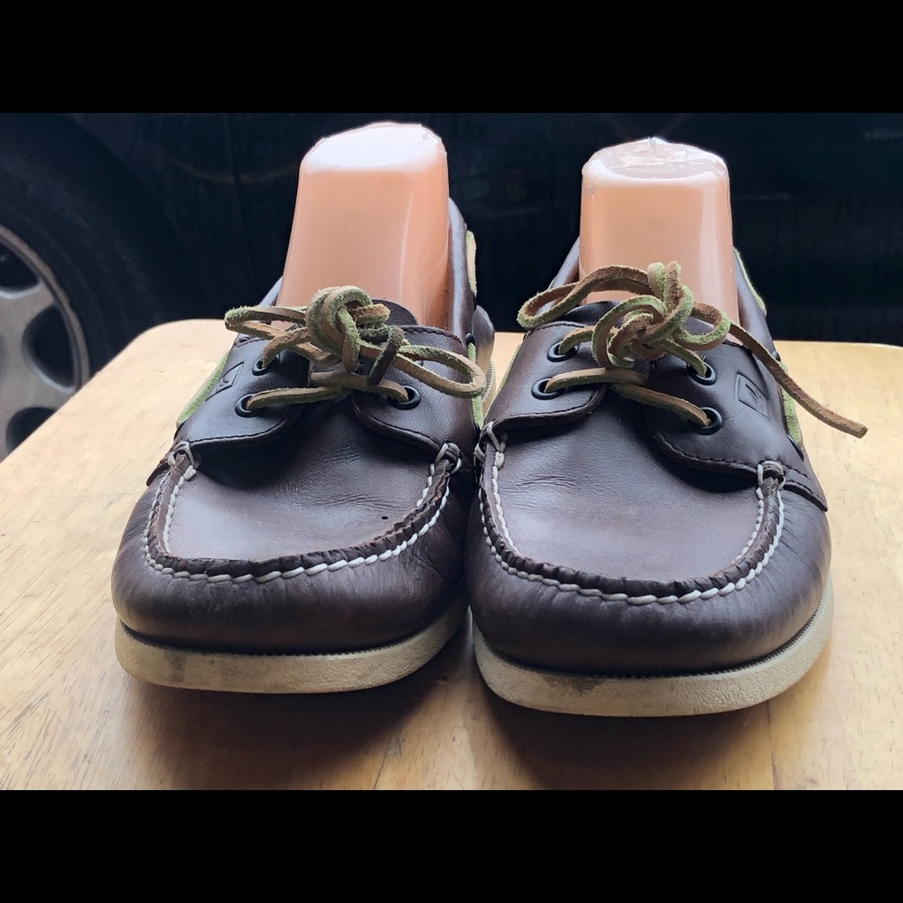 Sperry Top-Sider Men's brown leather boat shoes Size 10M - Picture 2 of 11